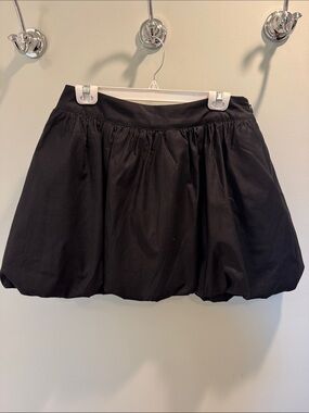 Reformation Moxie Black Bubble Skirt